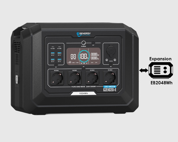 STATION D'ÉNERGIE PORTABLE 2000 W GZE1020-E
