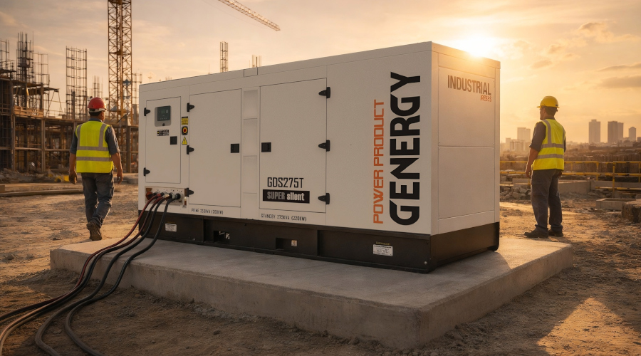 Escena grupo electrógeno diésel