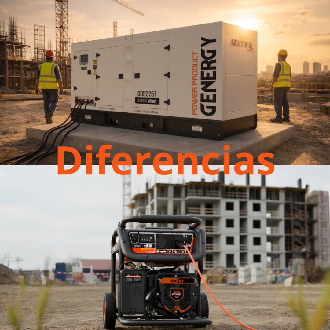 Diferencia entre generador y grupo electrógeno: qué cambia realmente
