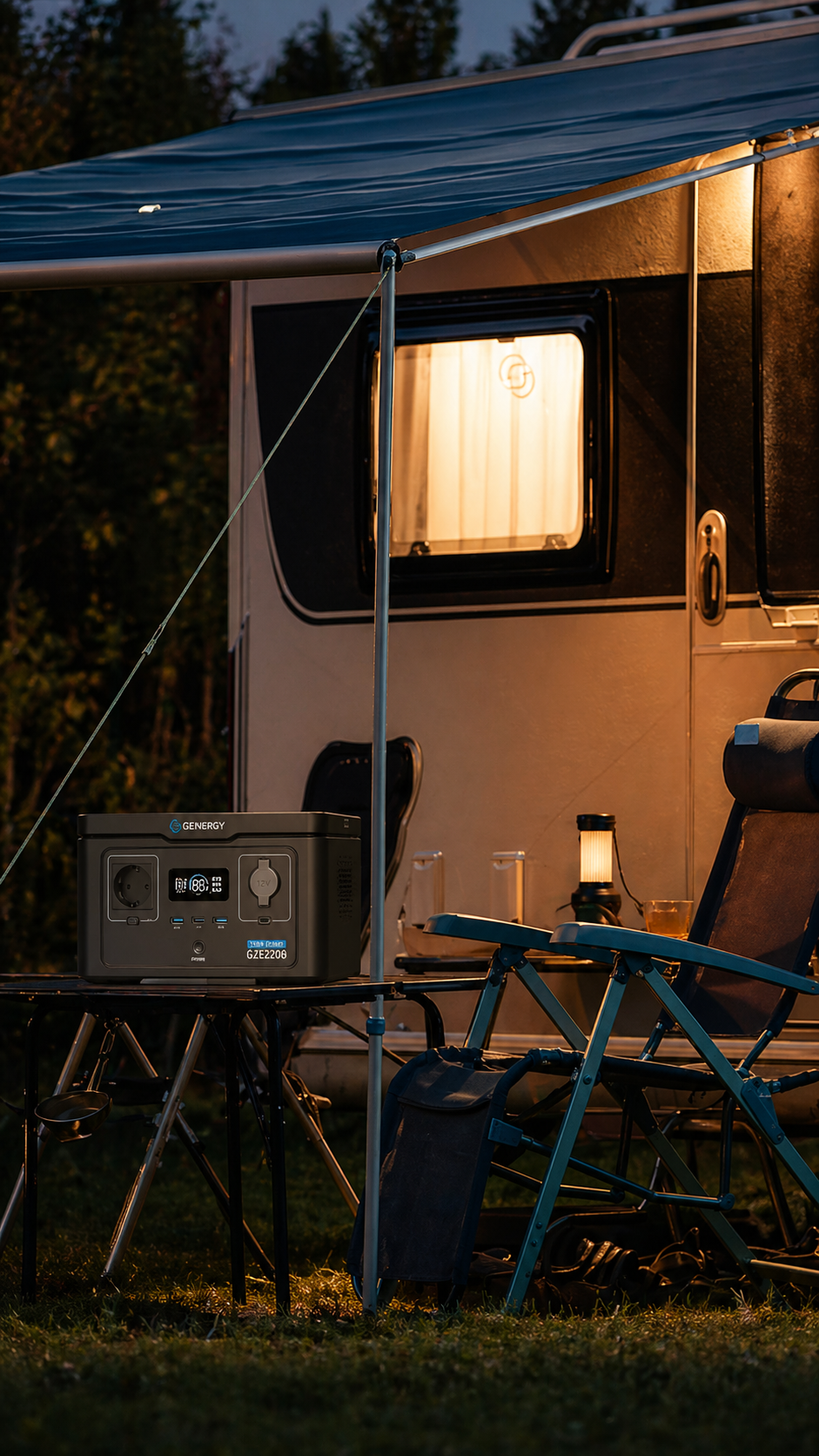 estación de energía portátil para camper