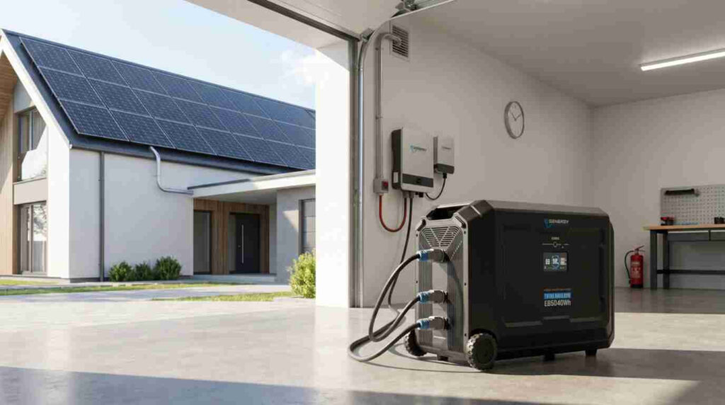 Ejemplo sencillo de funcionamiento de bateria solar en una vivienda