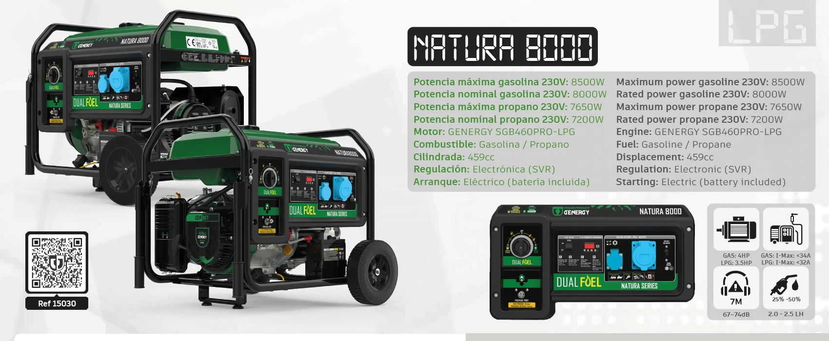generador de gas 8000w