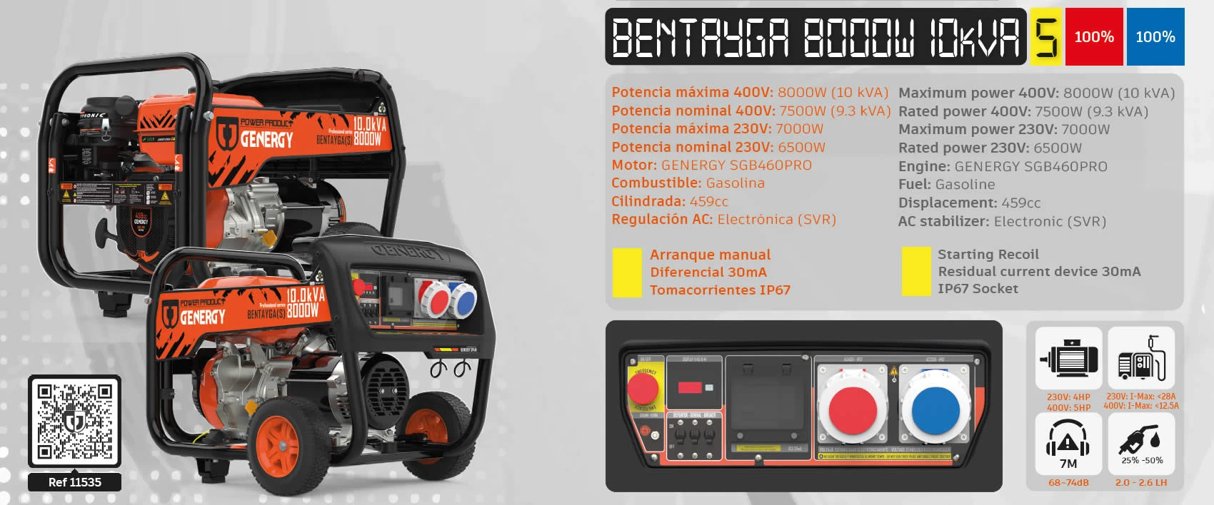 Generador 8000w bentayga