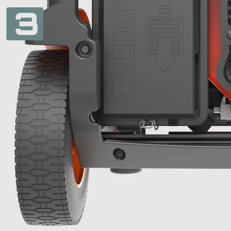 3 KIT DE RUEDAS Y MANCERAS INTEGRADAS EN EL BASTIDOR