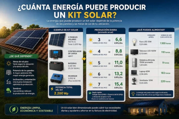 Cuánta energía puede producir un kit solar
