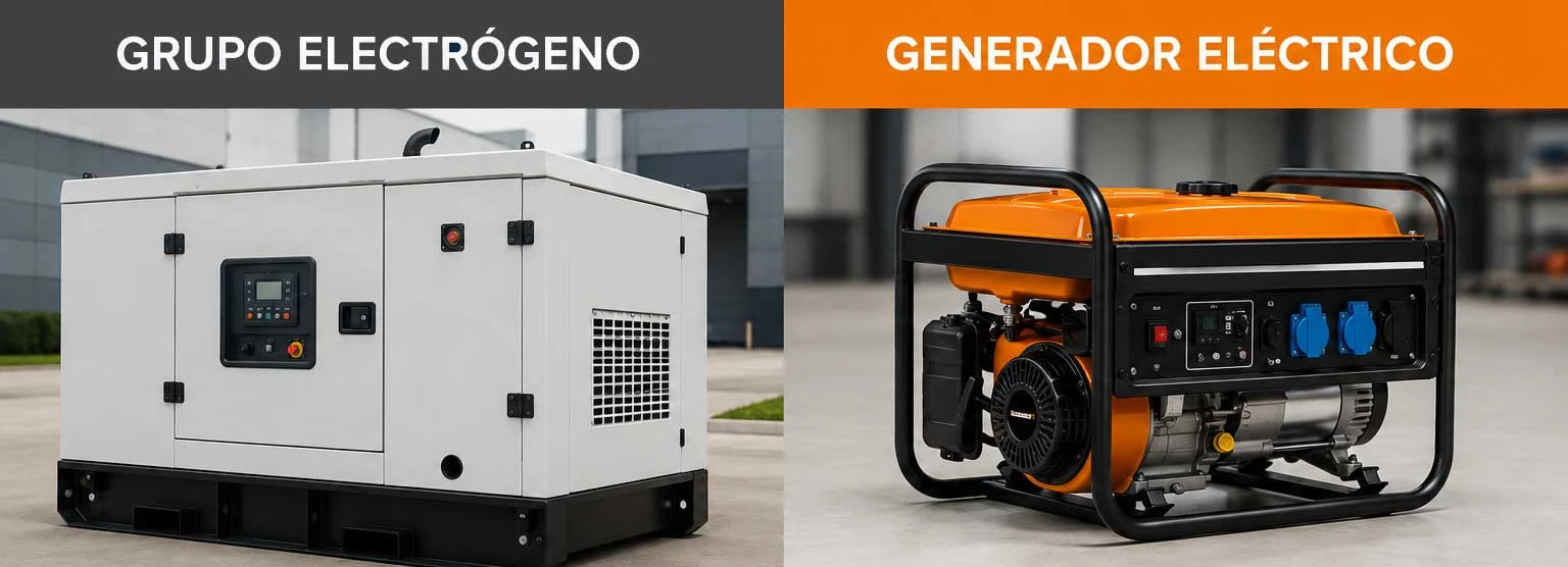 Diferencia entre grupo electrógeno y generador eléctrico