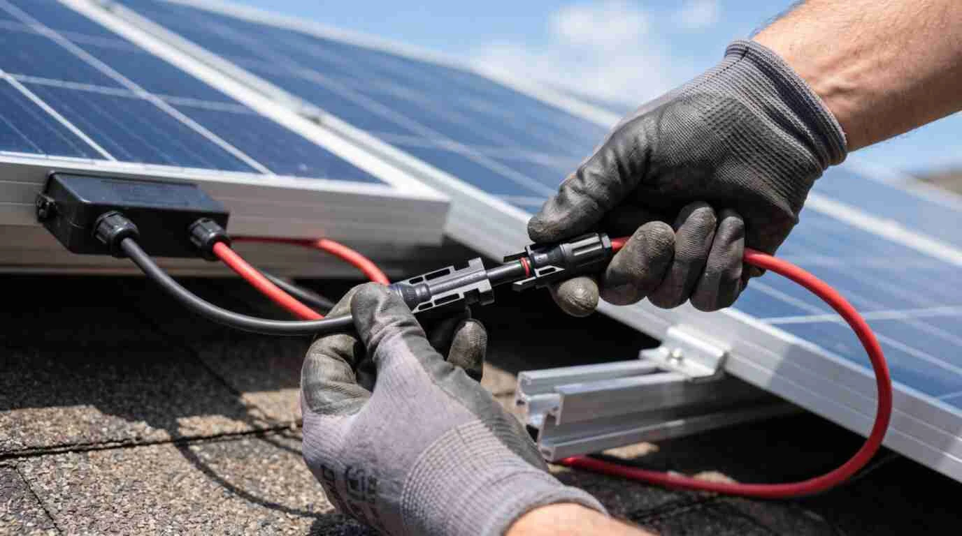 conectar los paneles solares entre sí