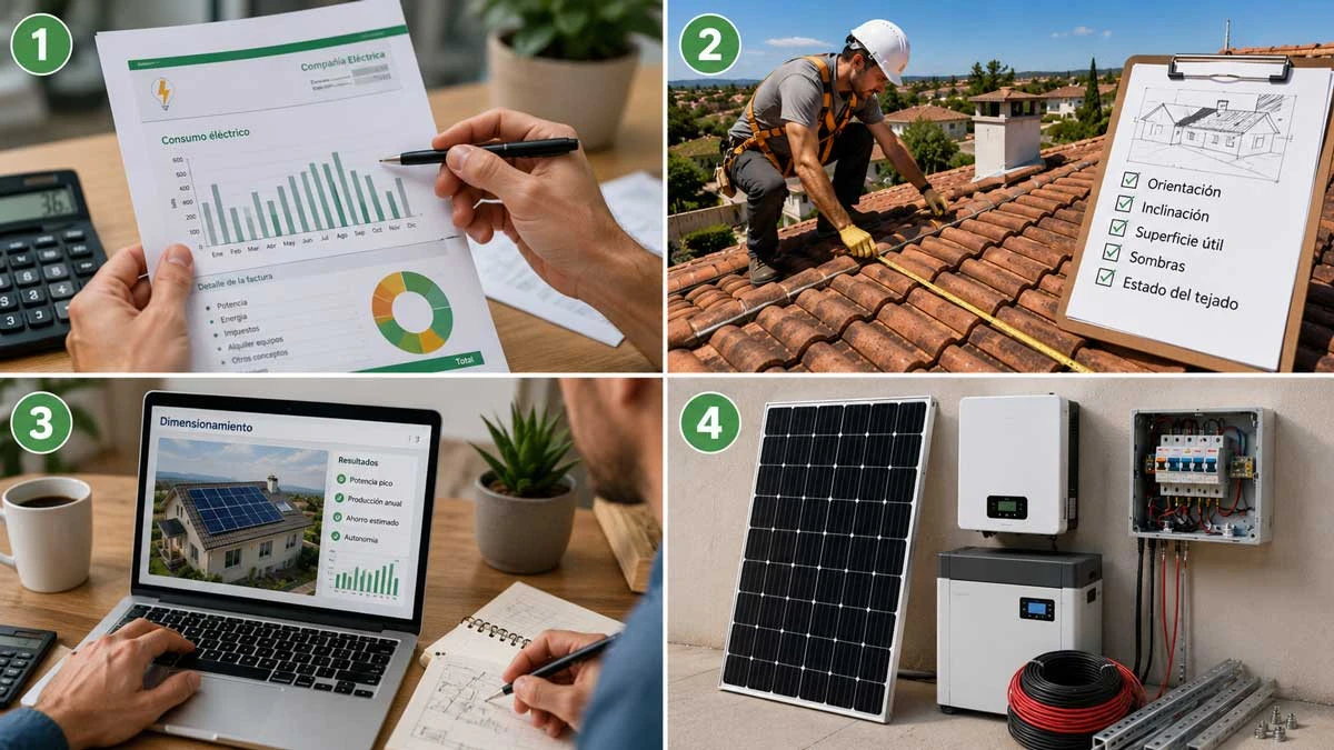Pasos para instalar placas solares para autoconsumo