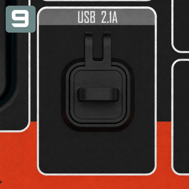 9 WYJŚCIE PRĄDU STAŁEGO USB