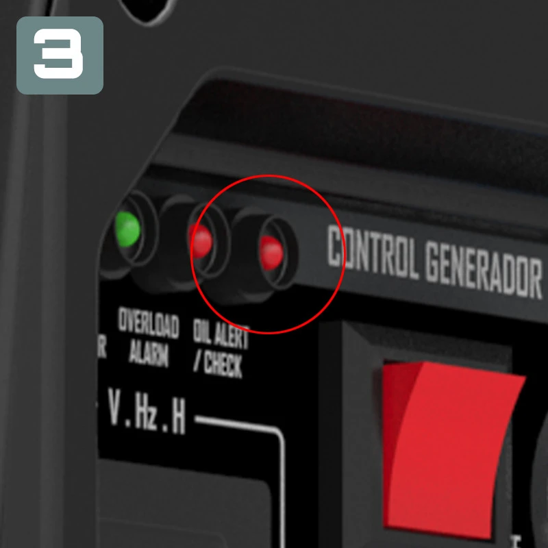 3 PILOTO ALARMA FALTA NIVEL DE ACEITE