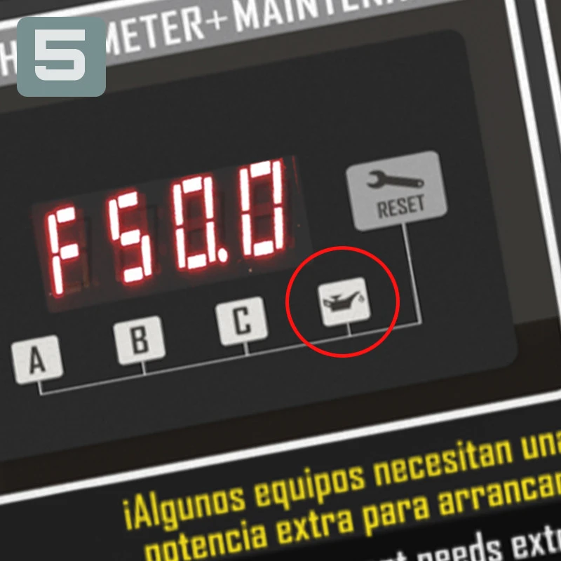 5 PILOTO ALARMA FALTA NIVEL DE ACEITE